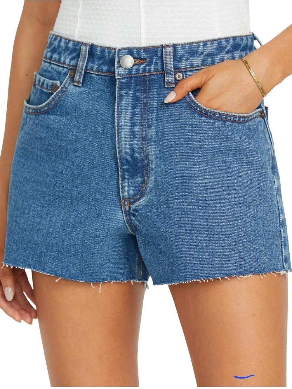 Billabong High tide Mid-Rise Blue Denim Cutoff Shorts